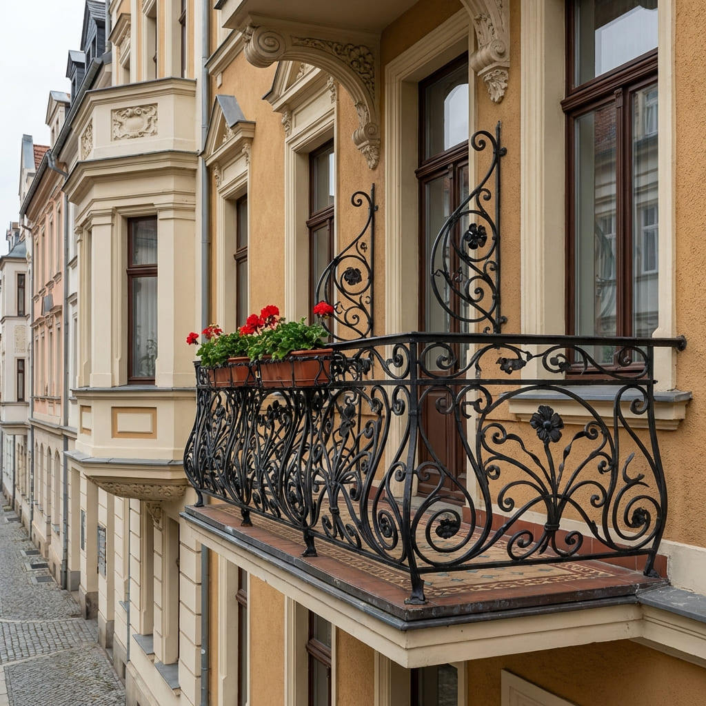 Schmiedeeisen Balkongeländer Altbau