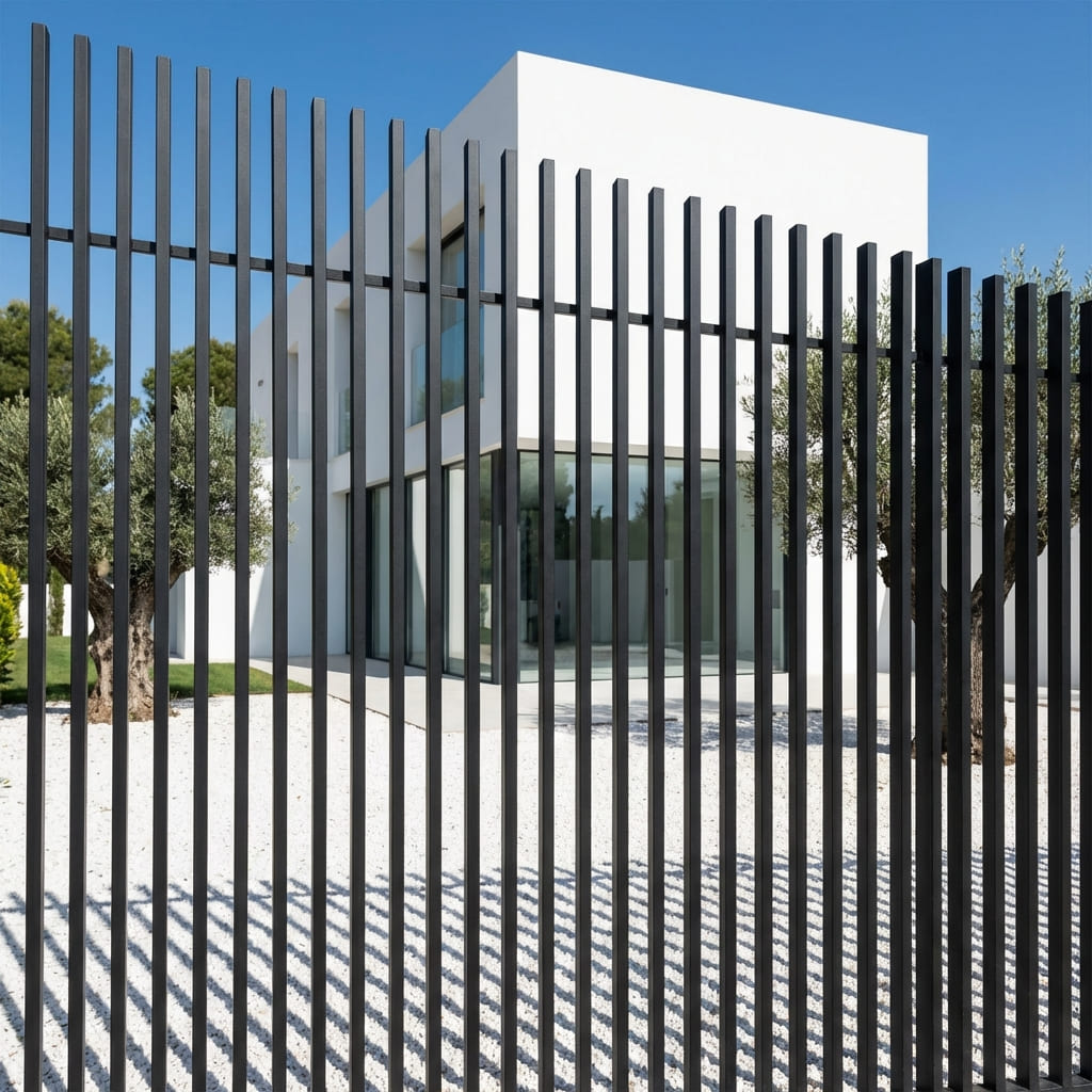 Designzaun mit Vertikalstäben