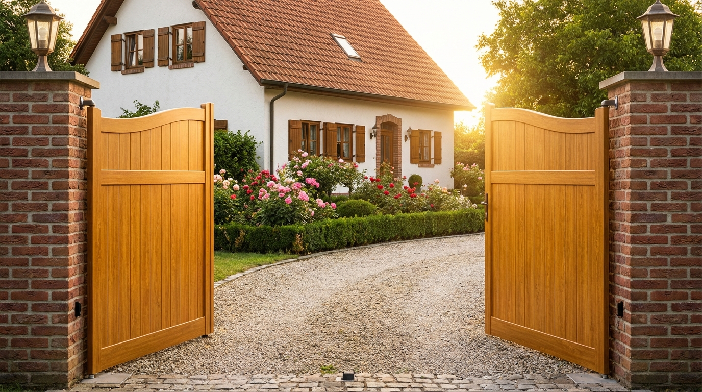 Doppelflügeltor mit Füllung