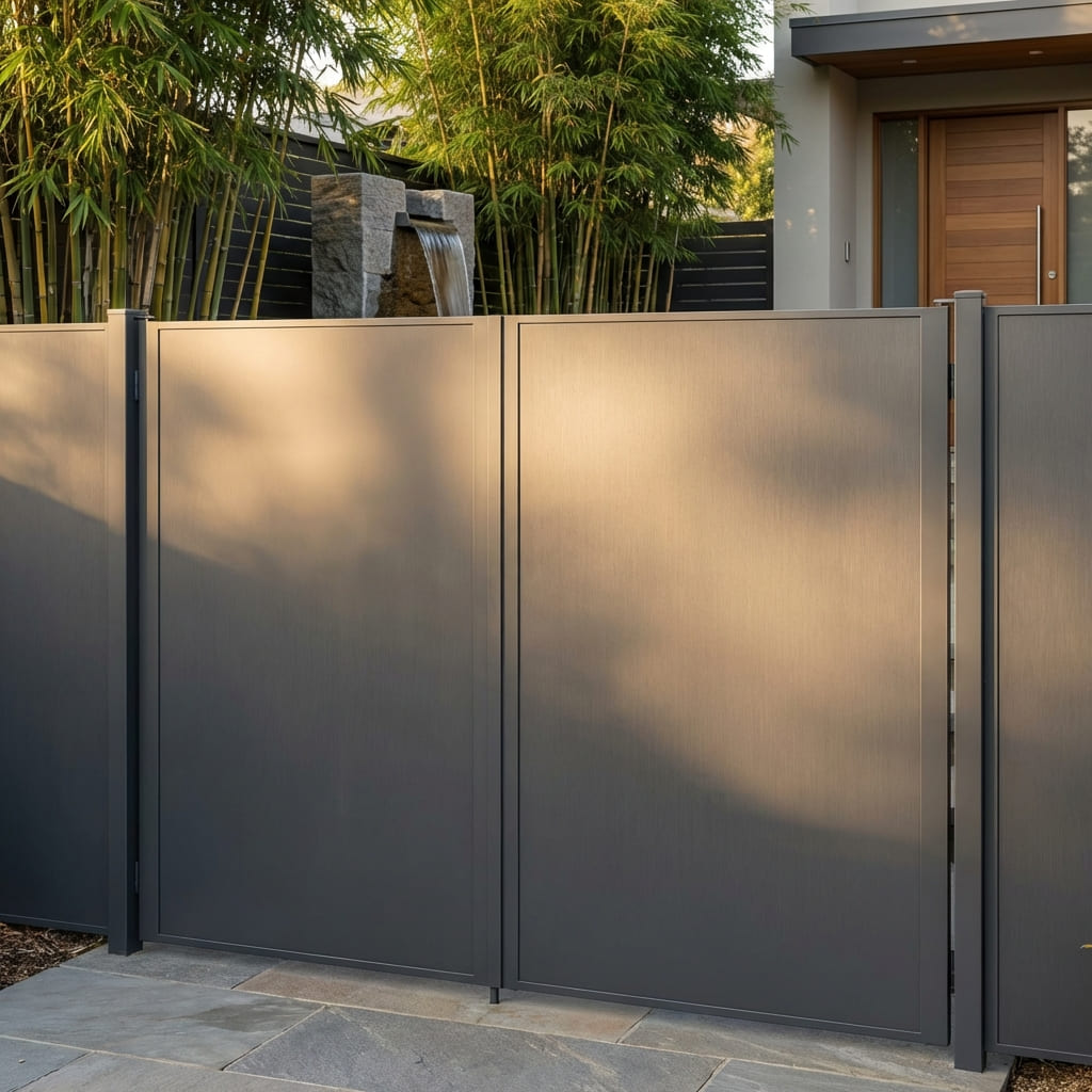 Doppelflügeltor mit Sichtschutz