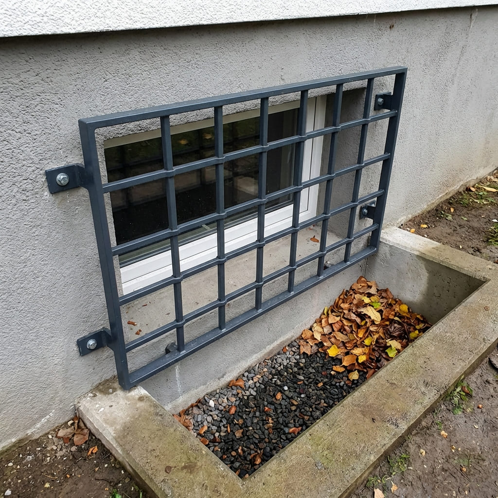 Kellerfenstergitter modern