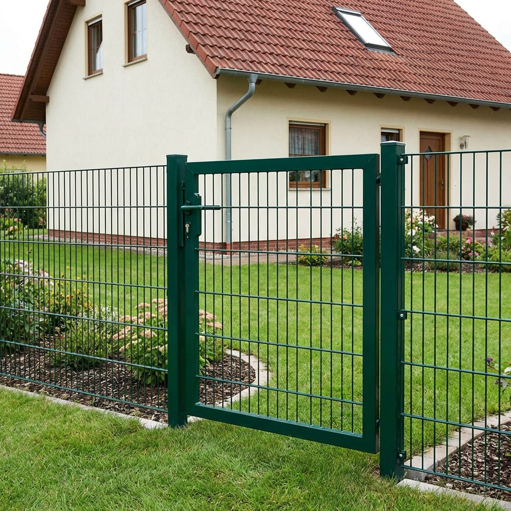 Pforte zu Doppelstabmattenzaun