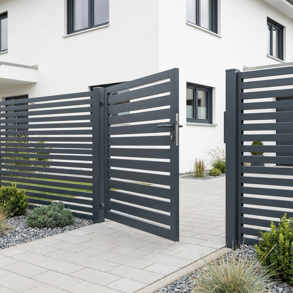 Moderne Pforte anthrazit