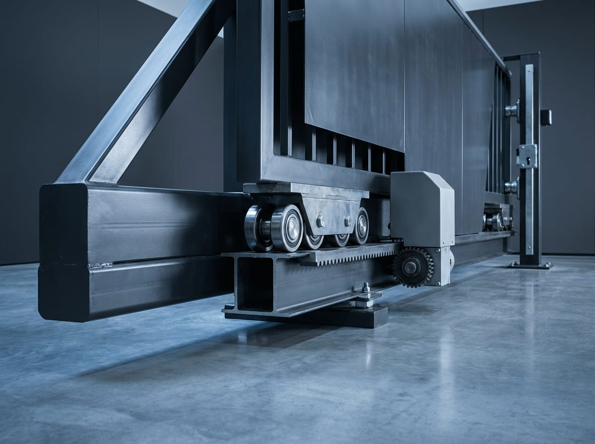 Funktionsprinzip freitragendes Schiebetor