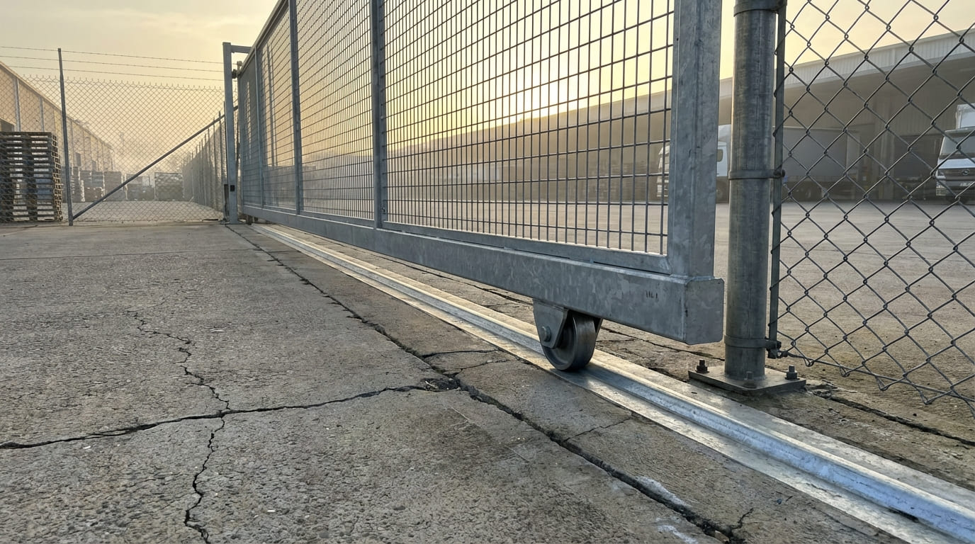 Schiebetor mit Laufschiene