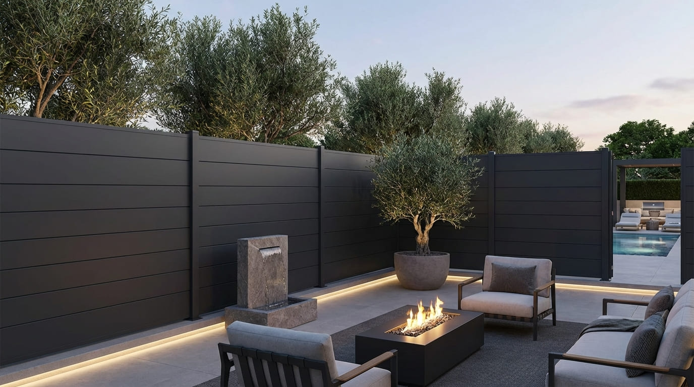 Blickdichter Sichtschutzzaun Metall