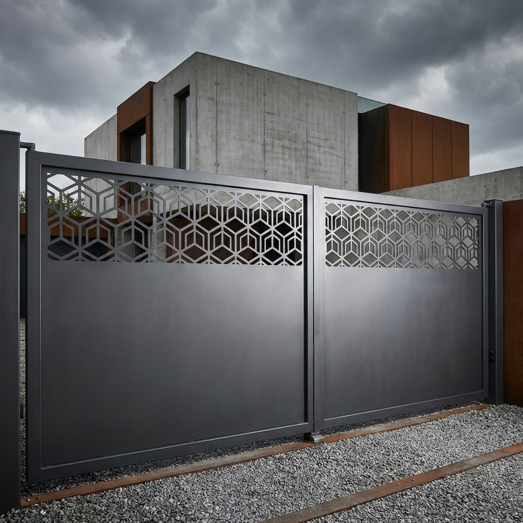 Tor mit Blechfüllung modern